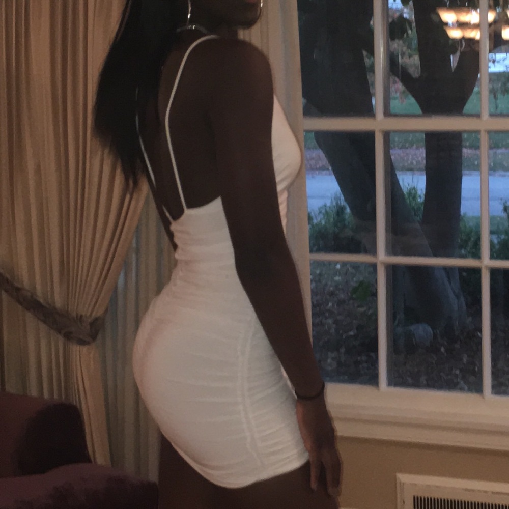 White mini dress